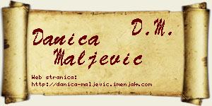 Danica Maljević vizit kartica